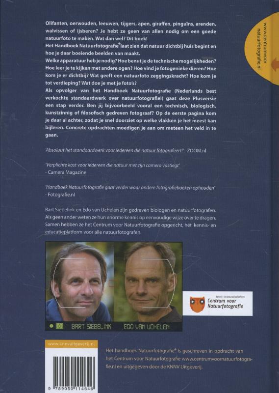 Achterkant van Handboek natuurfotografie