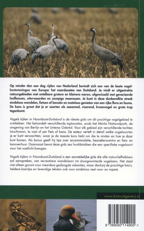 Achterkant van Vogels kijken in Noordoost Duitsland