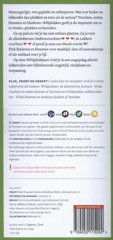 Achterkant van Wildplukkaart