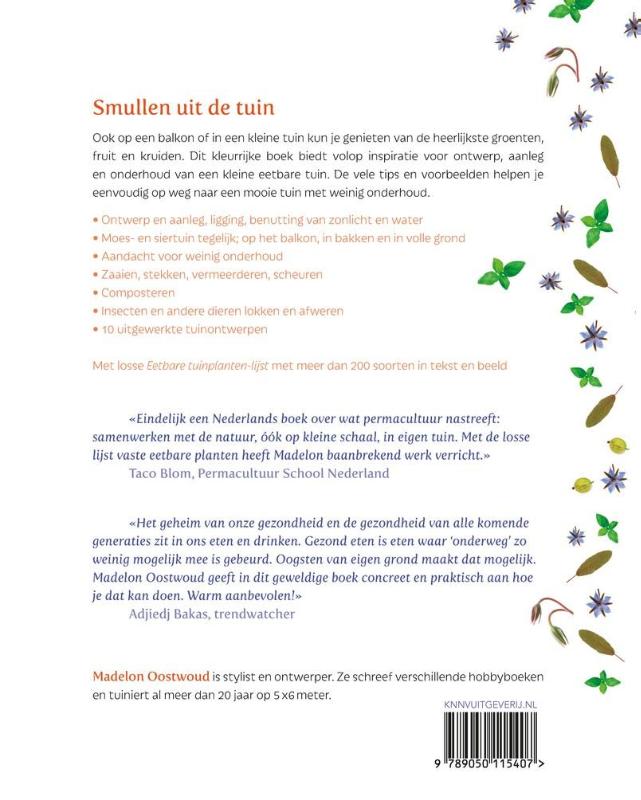Achterkant van Een kleine eetbare tuin