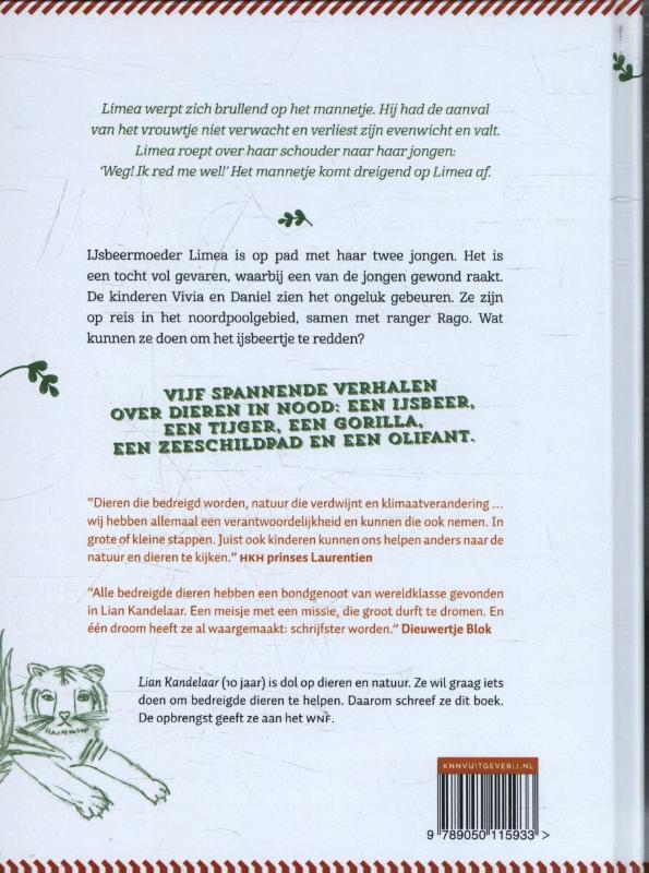 Achterkant van Missie Red de dieren