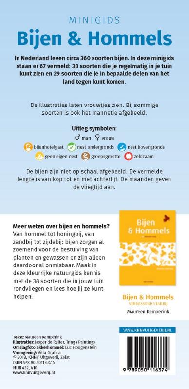 Achterkant van Minigids Bijen en Hommels