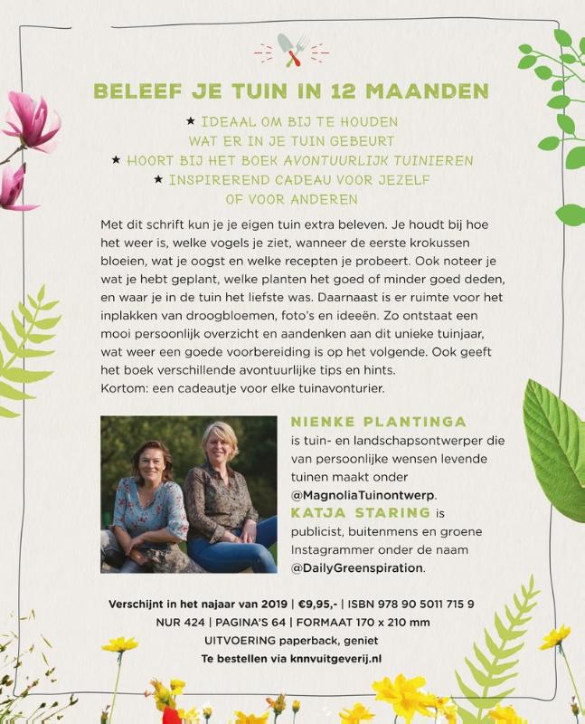 Achterkant van Tuinschrift Avontuurlijk tuinieren