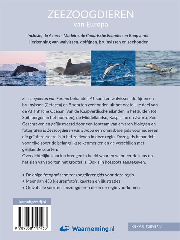 Achterkant van Zeezoogdieren van Europa