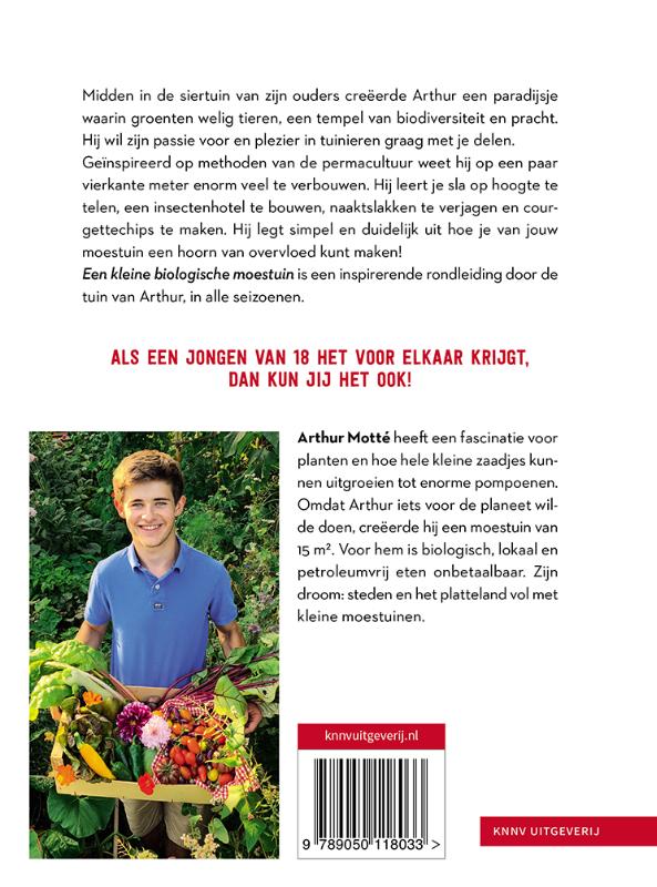 Achterkant van Een kleine biologische moestuin