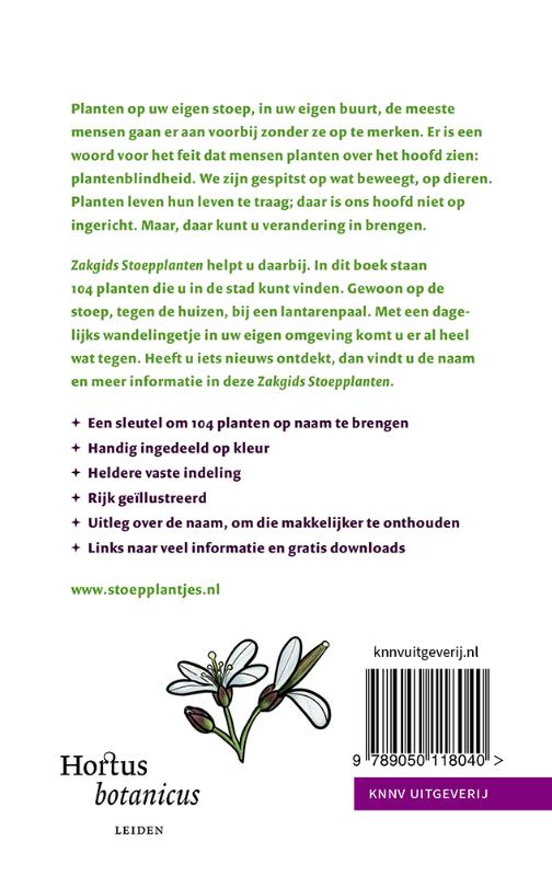 Achterkant van Zakgids Stoepplanten