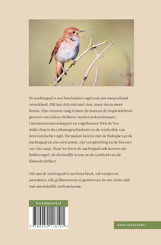 Achterkant van Ode aan de nachtegaal