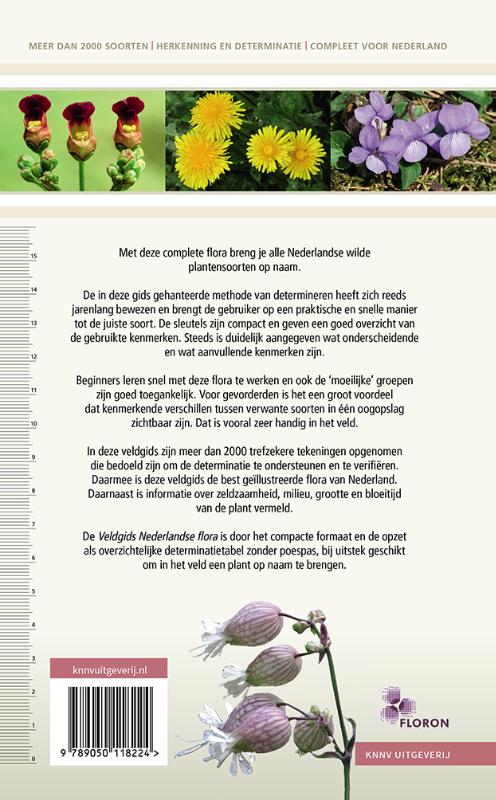 Achterkant van Veldgids Nederlandse flora
