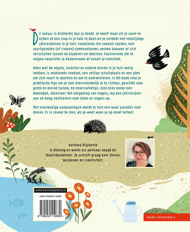 Achterkant van Tuinieren voor wilde dieren
