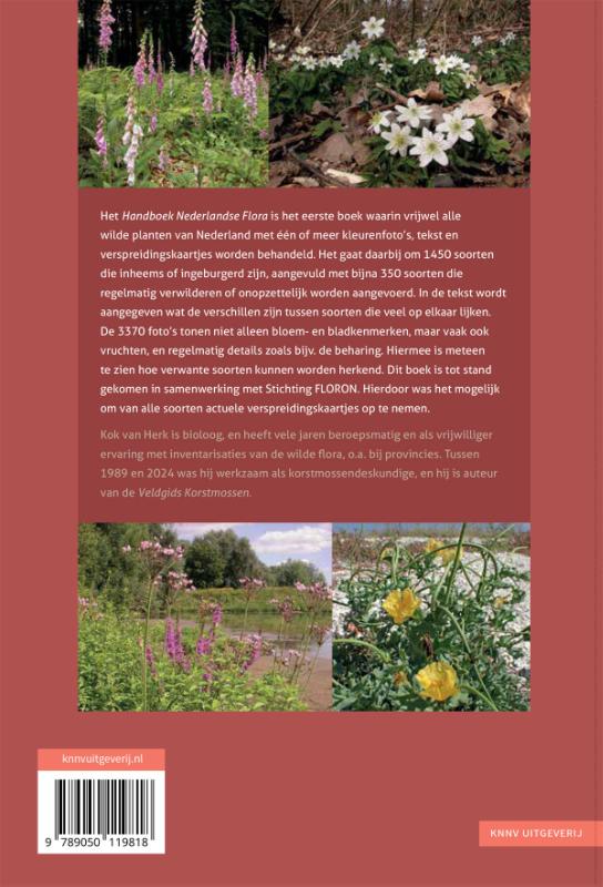 Achterkant van Handboek Nederlandse Flora