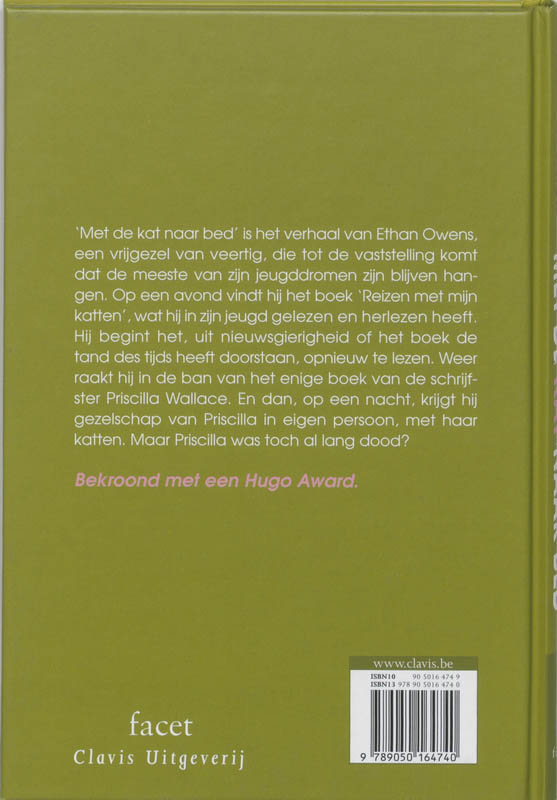 Achterkant van Met de kat naar bed