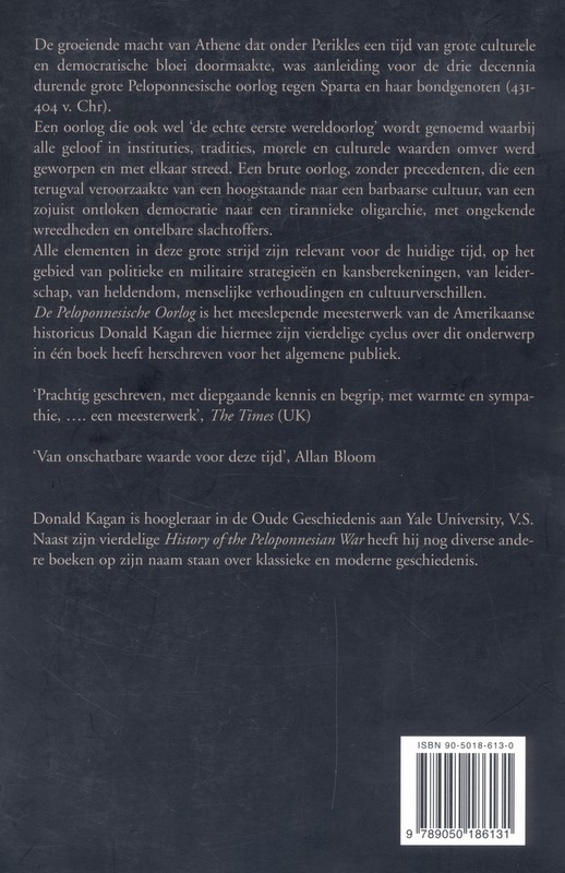 Achterkant van De Peloponnesische oorlog