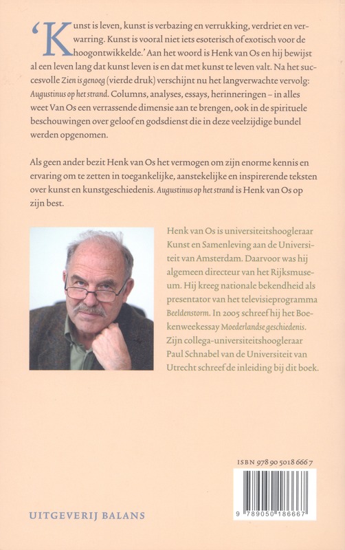 Achterkant van Augustinus op het strand