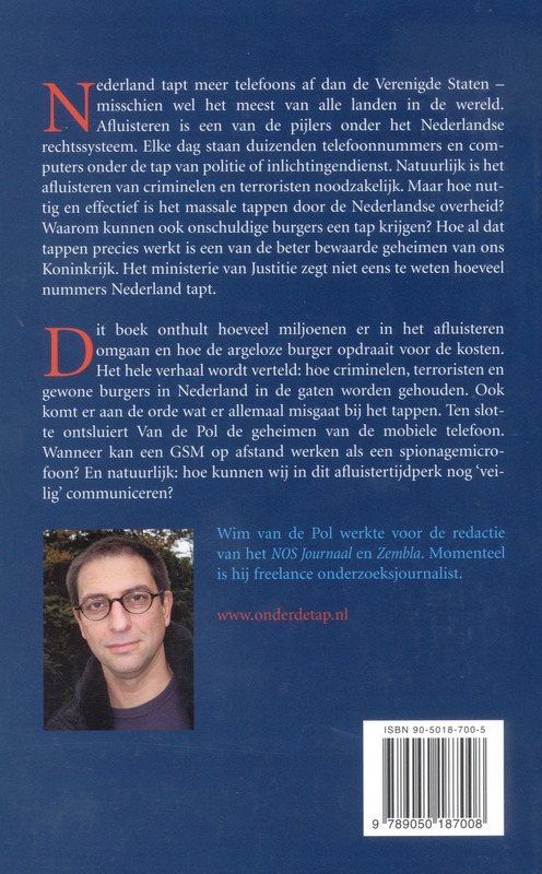 Achterkant van Onder de tap