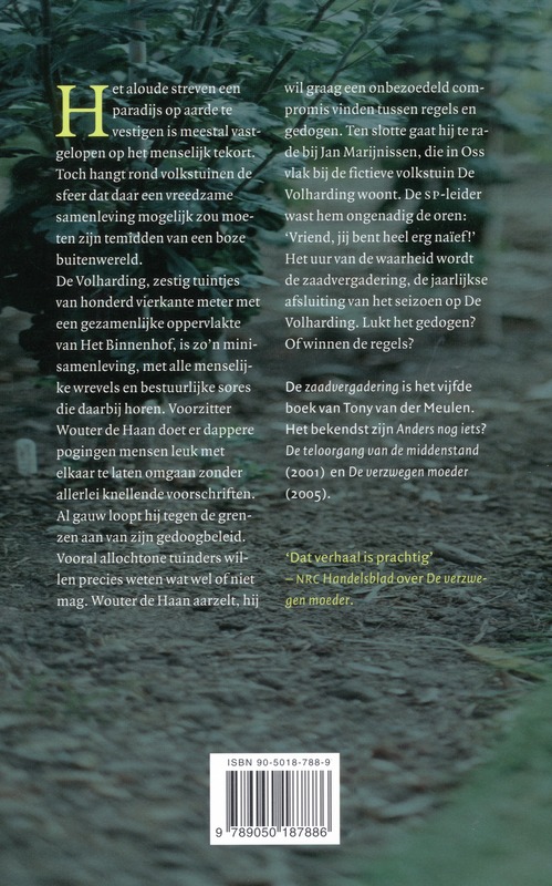 Achterkant van De zaadvergadering