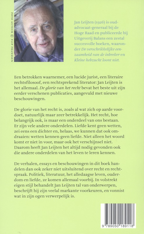 Achterkant van De glorie van het recht