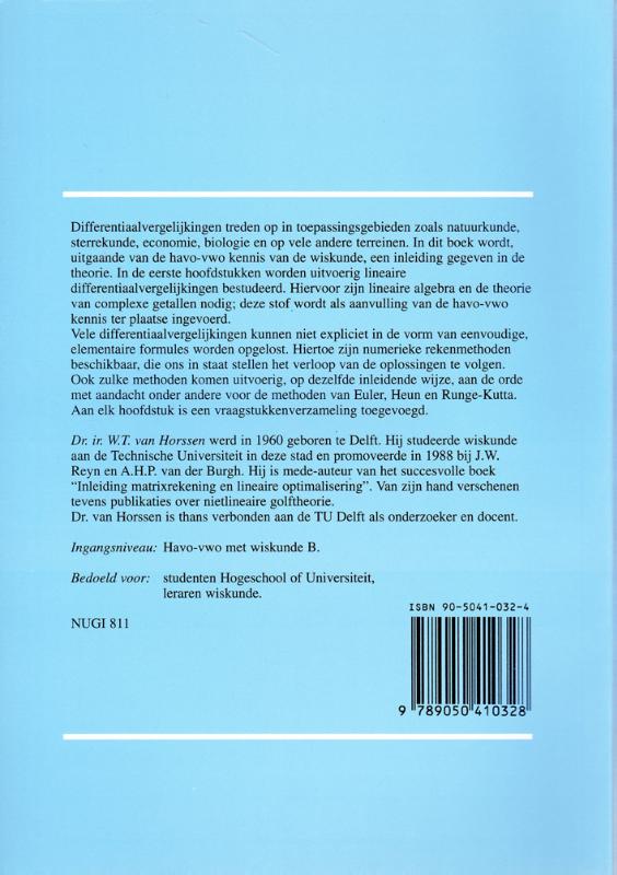 Achterkant van Differentiaalvergelijkingen