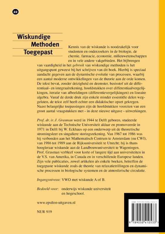 Achterkant van Wiskundige methoden toegepast