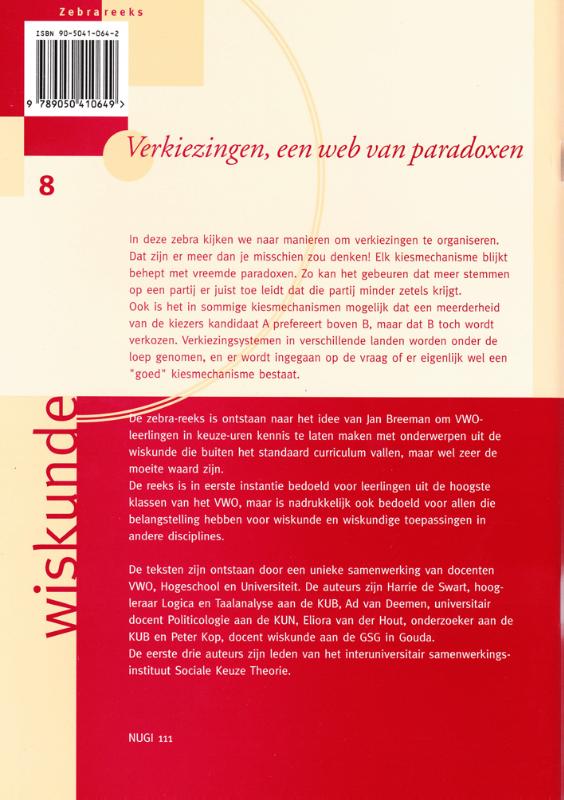 Achterkant van Verkiezingen, een web van paradoxen