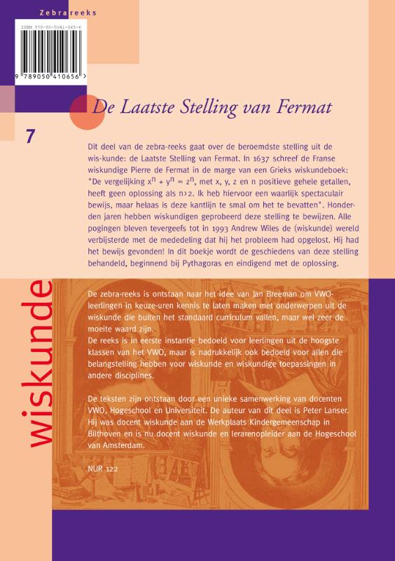 Achterkant van De Laatste Stelling van Fermat