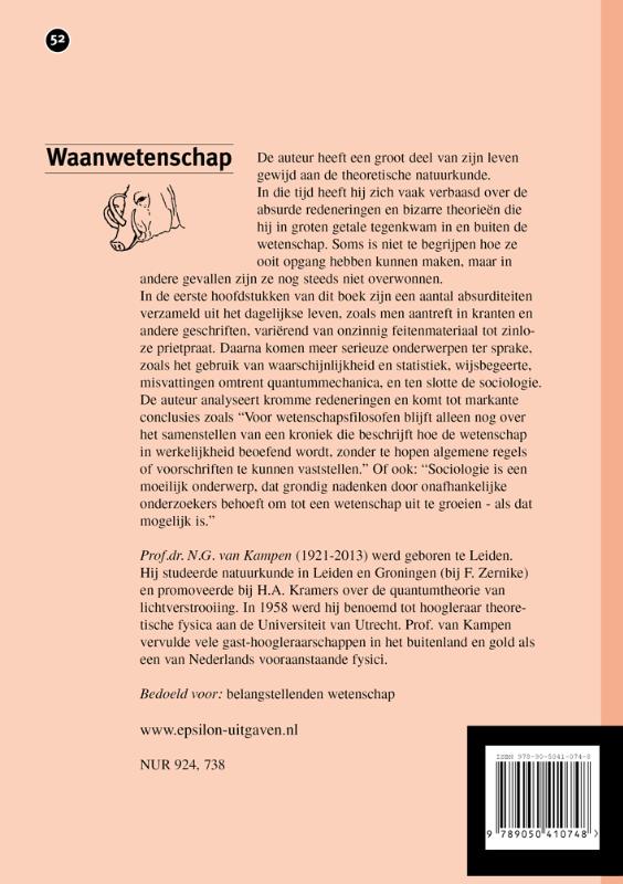 Achterkant van Waanwetenschap