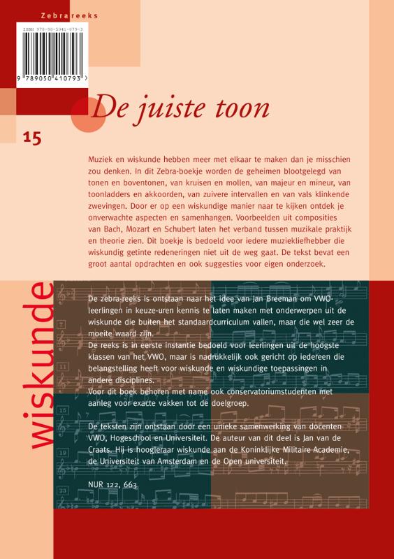 Achterkant van De juiste toon