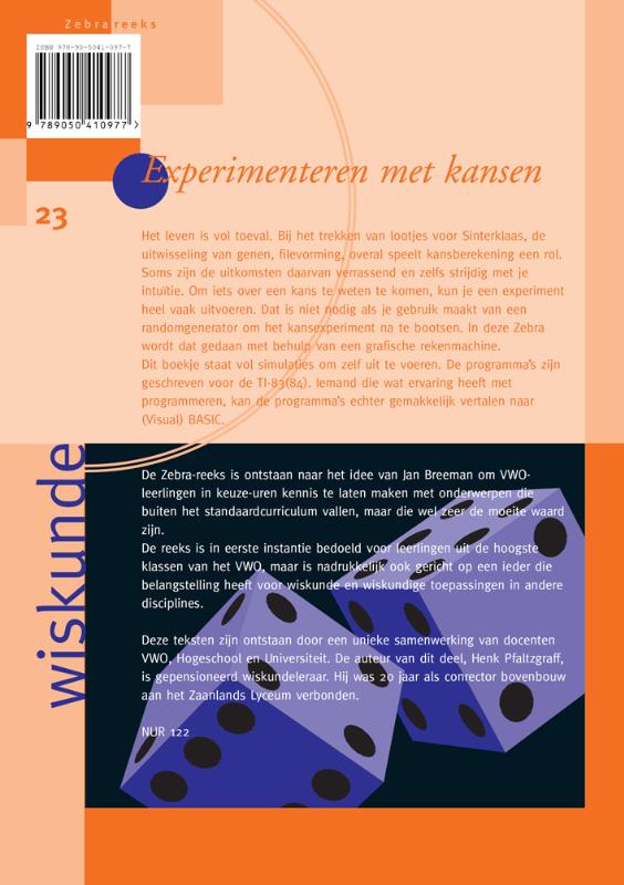 Achterkant van Experimenteren met kansen