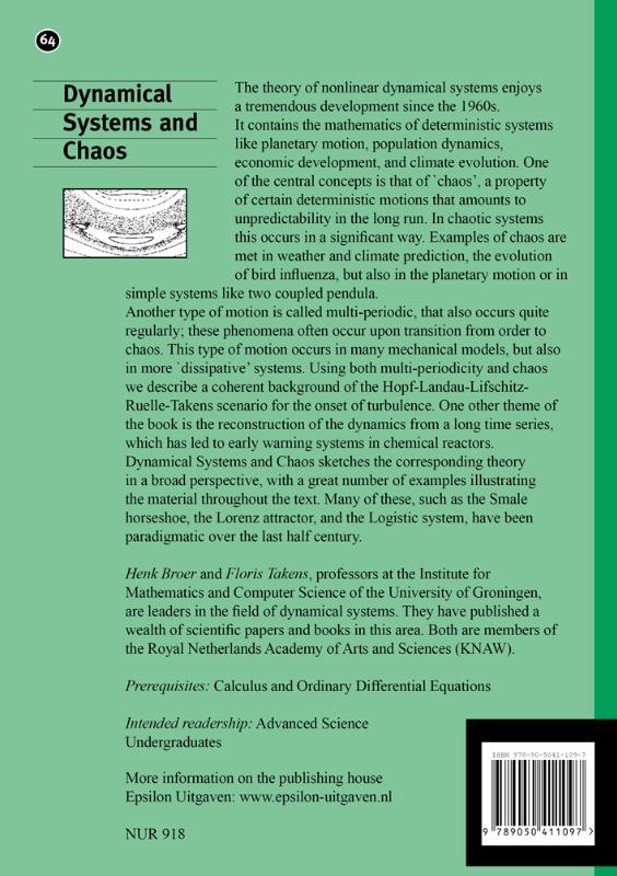Achterkant van Dynamical Systems and Chaos