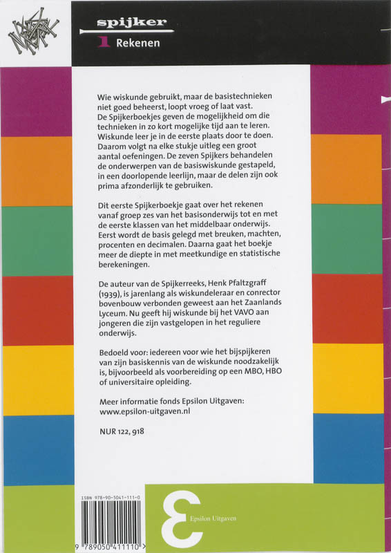 Achterkant van Rekenen