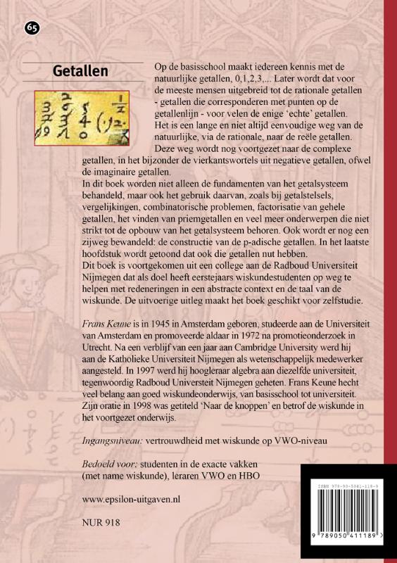 Achterkant van Getallen