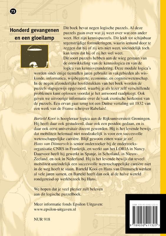 Achterkant van Honderd gevangenen en een gloeilamp