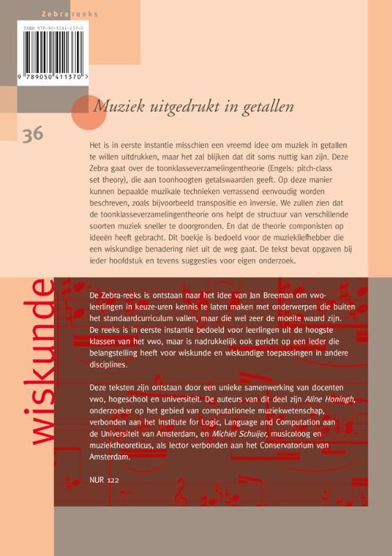 Achterkant van Muziek uitgedrukt in getallen