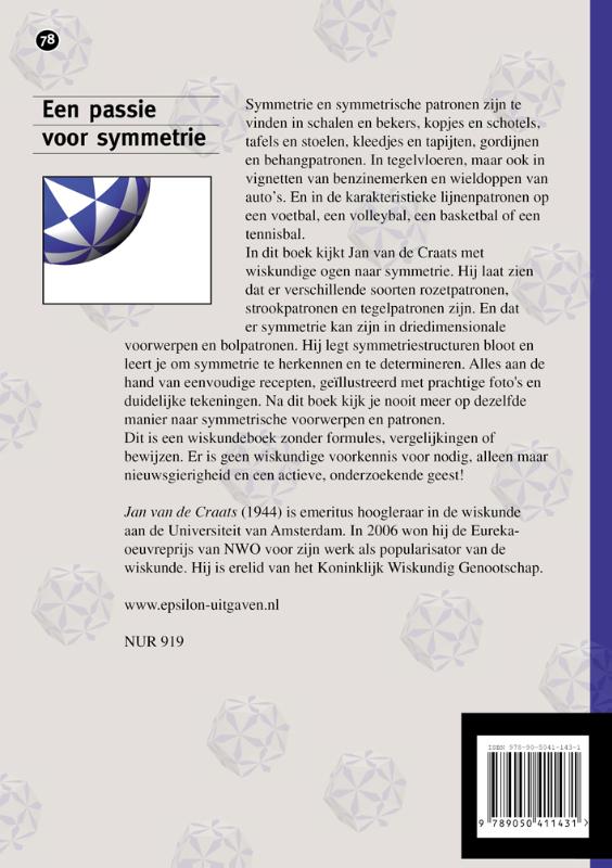 Achterkant van Een passie voor symmetrie