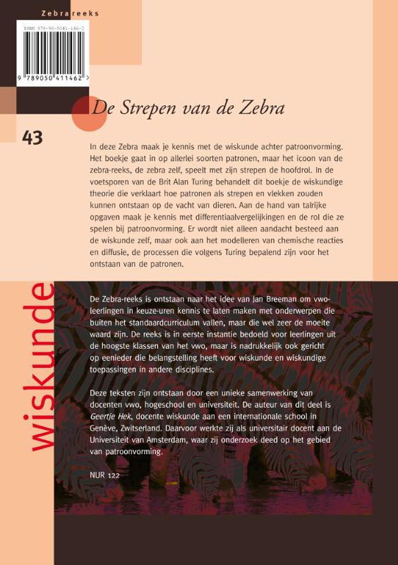 Achterkant van De strepen van de zebra