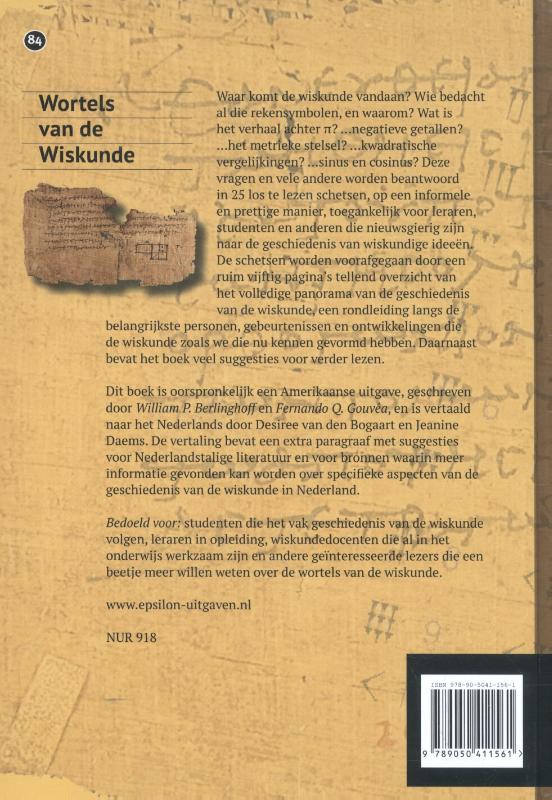 Achterkant van Wortels van de wiskunde
