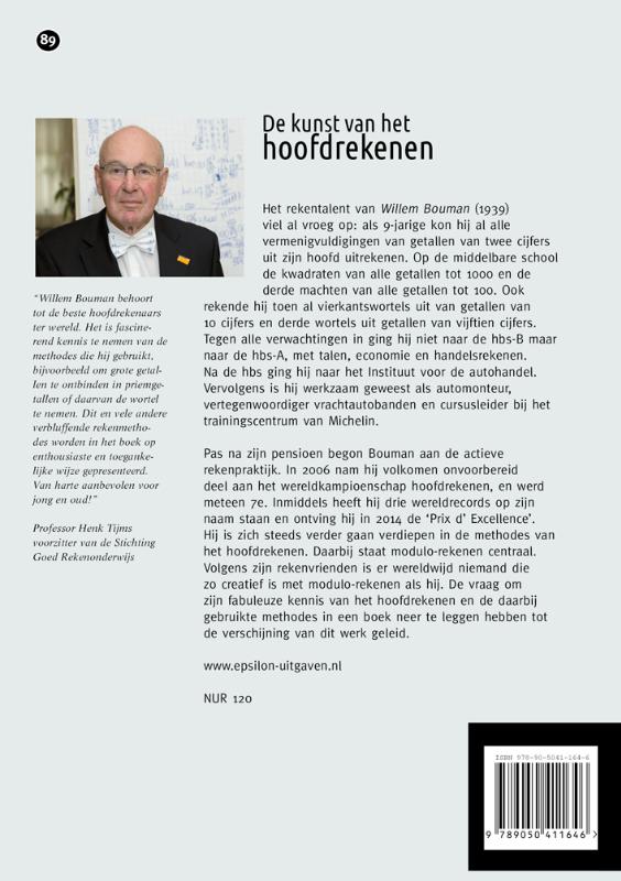 Achterkant van De kunst van het hoofdrekenen