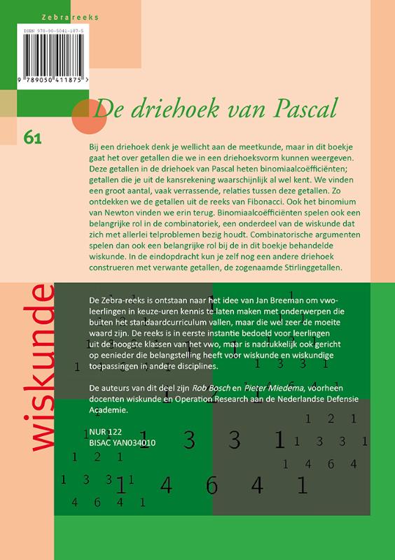 Achterkant van De driehoek van Pascal