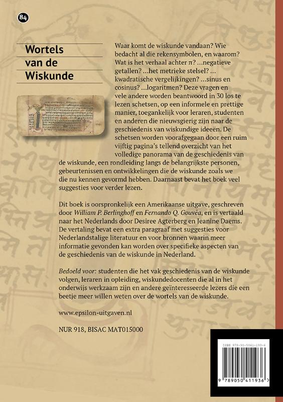 Achterkant van Wortels van de Wiskunde