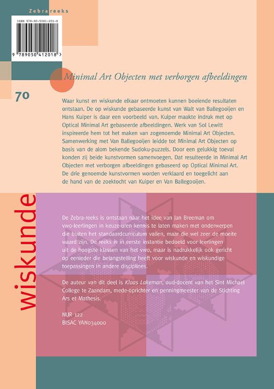 Achterkant van Minimal Art Objecten met verborgen afbeeldingen