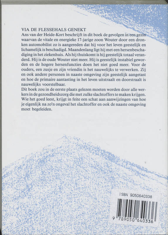 Achterkant van Via de flessehals genekt