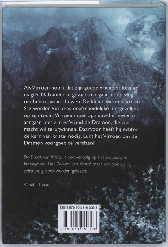 Achterkant van De draak van kristal