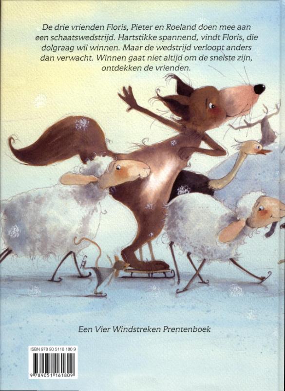 Achterkant van De grote schaatswedstrijd
