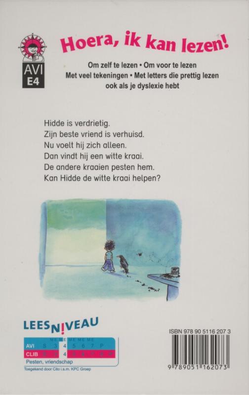 Achterkant van Hidde en de witte kraai