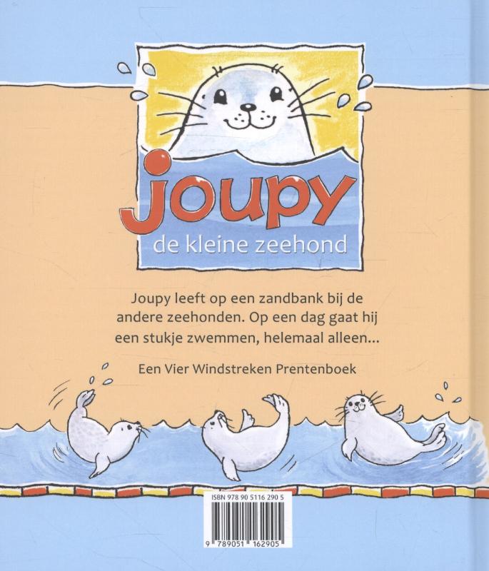 Achterkant van Joupy, de kleine zeehond