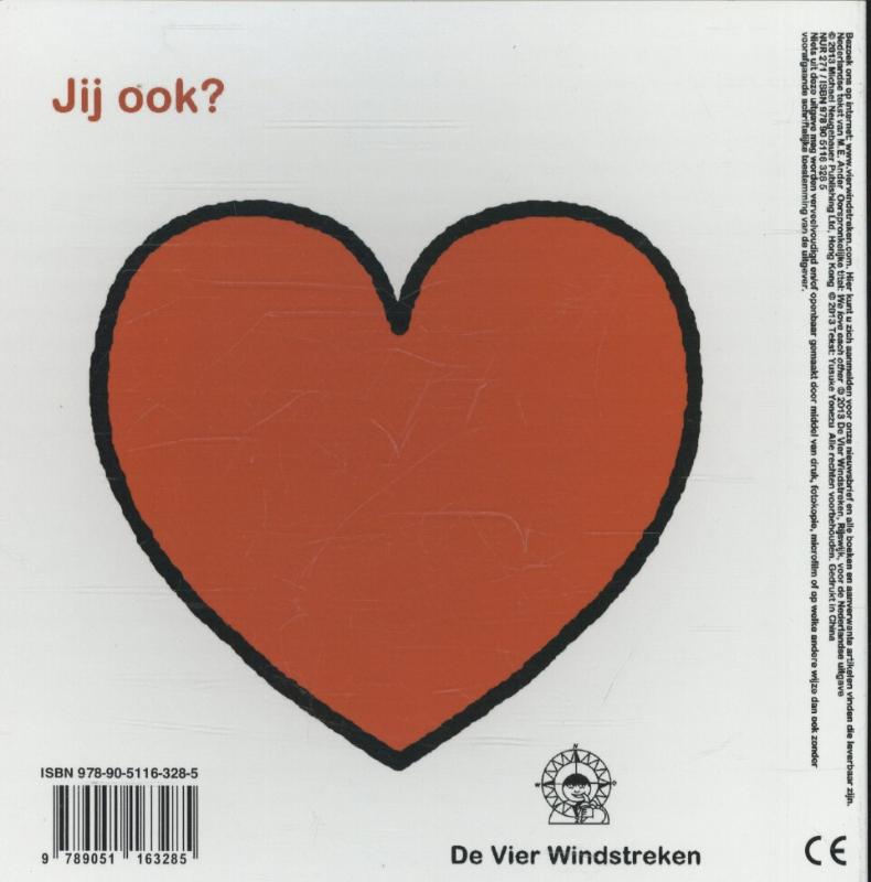 Achterkant van Wij houden van knuffelen