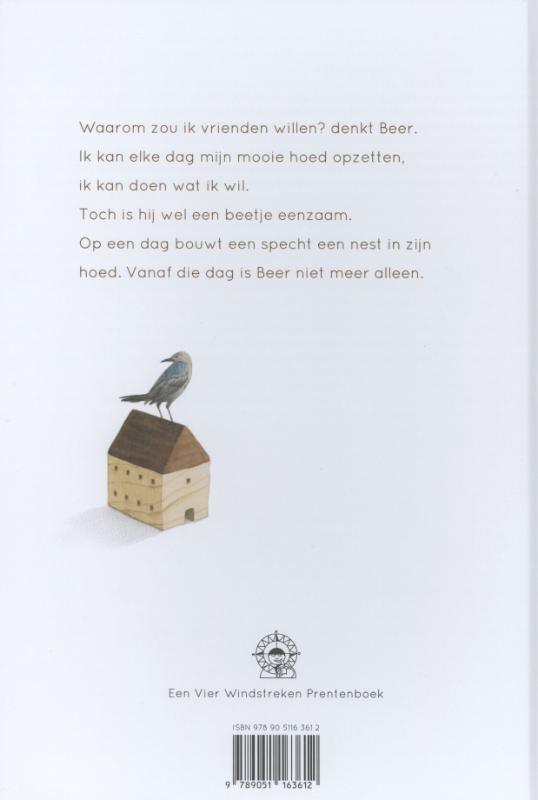 Achterkant van De wonderlijke hoed van Beer