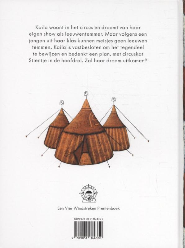 Achterkant van Kaila de leeuwentemmer