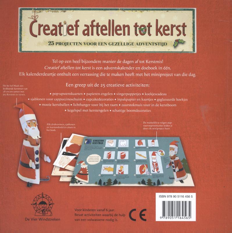 Achterkant van Creatief aftellen tot kerst