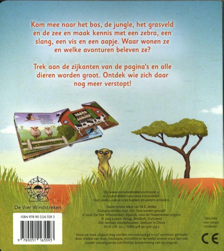 Achterkant van Alle dieren worden groot!