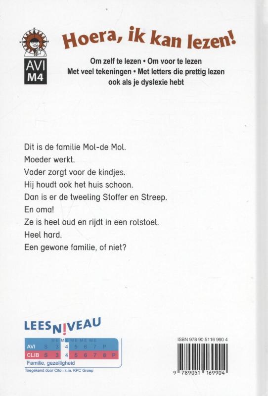 Achterkant van Familie Mol-de Mol staat er goed op